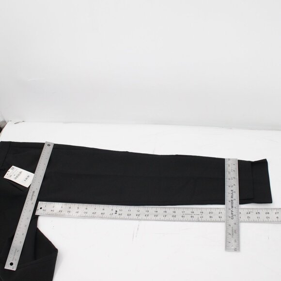 NWT Zara pants women's 4 Asymmetric Hem black cotton blend career preppy work - Picture 11 of 15